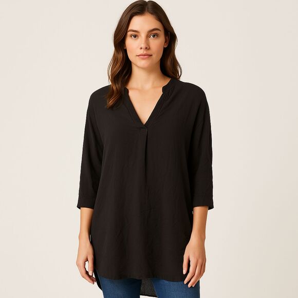 Michael Stars Black Rayon Tunic Top | Size S - Picture 1 of 11